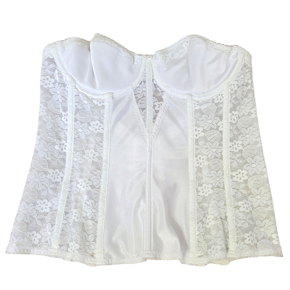 Vintage White Lace Bustier Corset Top